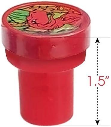 imageArtCreativity Dinosaur Stampers for Kids Pack of 24 PreInked Dino Kids Stamps Dinosaur Stamp Birthday Gift Party Favors Supplies Piata Fillers Arts n Crafts Teacher Stamps Set