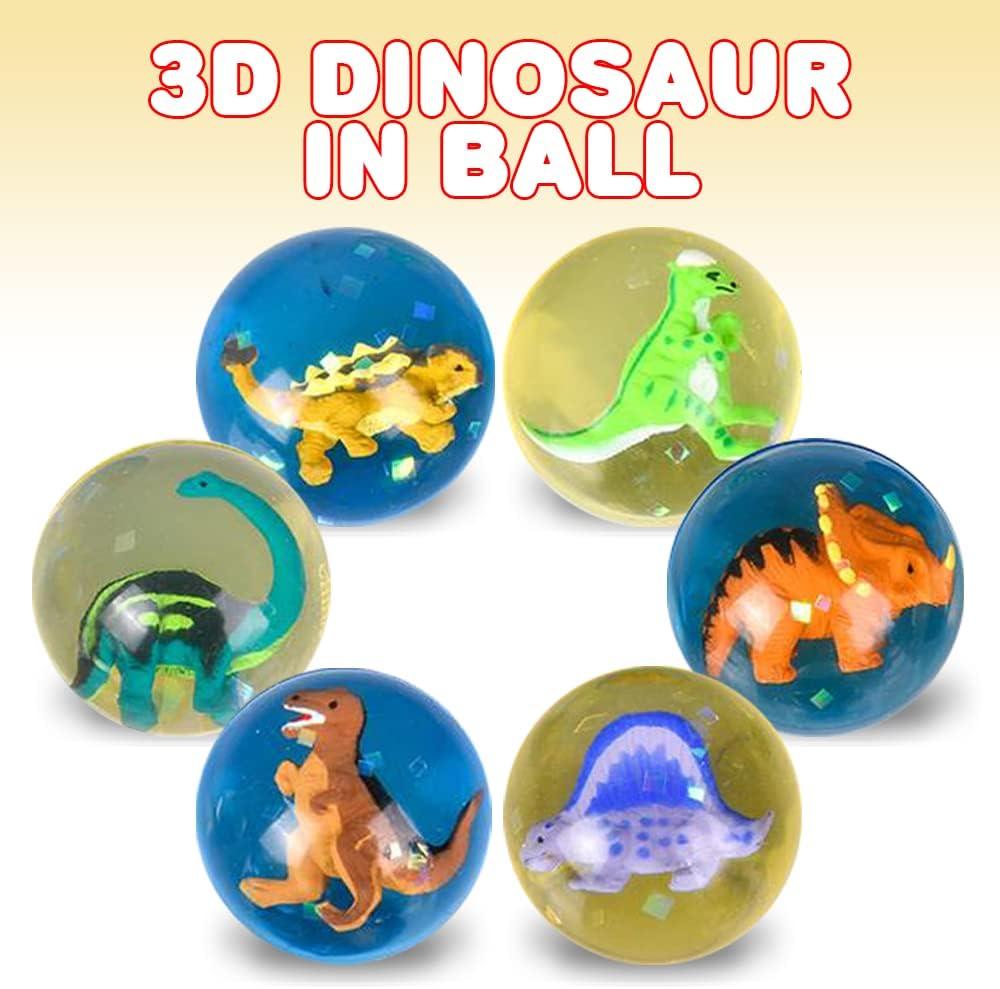imageArtCreativity High Bounce Balls with 3D Dinosaur Inside Set of 12 Dino High Bounce Balls for Kids Outdoor Toys for Encouraging Active Play Dinosaur Party Favors ampamp Pinata Stuffers for Boys ampamp GirlsDinosaur Assortment 2