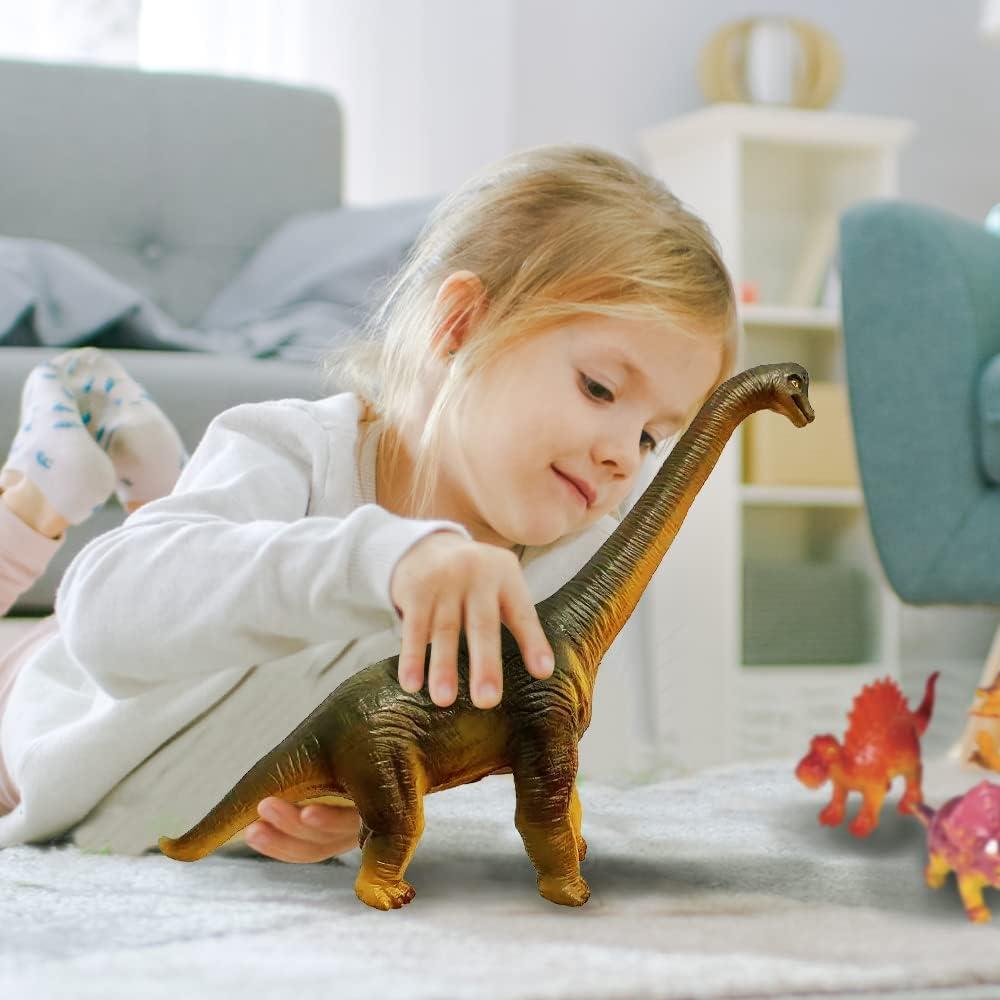 imageArtCreativity Soft Brachiosaurus Dinosaur Toy for Kids Realistic ampamp Soft Touch 15 Inch Dinosaur Figurine Educational Learning Resource Gift and Party Favors