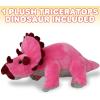ArtCreativity Cozy Plush Triceratops Dinosaur, Soft and Cuddly Stuffed Animal for Kids, Unique Dinosaur Room Decoration, Great Gift Idea for Boys and Girls