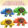 ArtCreativity Dinosaur Water Games, Set of 4, Handheld Water Games for Kids, Goody Bag Fillers, Birthday Party Favors for Children, Road Trip Travel Toys for Boys and Girls