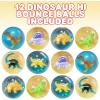 ArtCreativity High Bounce Balls with 3D Dinosaur Inside, Set of 12, Dino High Bounce Balls for Kids, Outdoor Toys for Encouraging Active Play, Dinosaur Party Favors & Pinata Stuffers for Boys & Girls(Dinosaur Assortment 1)