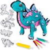 ArtCreativity Dinosaur Crafts for Kids, Dinosaur Activity Art Set – 16 Pieces – 5 Washable Inflatable Dinosaurs Includes 10 Markers and Pump, Arts and Crafts for Kids Ages 4-8