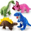 ArtCreativity Plush Dinosaur Stuffed Animals for Kids, Set of 4, Stuffed Dinosaurs Plushy for Boys and Girls Ages 3+, Plush Animals Dinosaur Toys for Kids