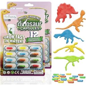 ArtCreativity Magic Growing Dinosaur Capsules, 2 Packs, 24 Expanding Dino Capsules, Grow in Water, Cute Color and Design Variety, Kids’ Birthday Party Favors, Easter Basker, Contest Prize or Gift Idea