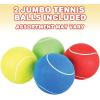 ArtCreativity 8” Inch Jumbo Tennis Balls Set of 2 in Assorted Color Blue, Red, Green & Yellow for Kids Age 3+, Perfect for Kids, Adults or Pets, Autographing & Display, Outdoor Play, Great Game Prize