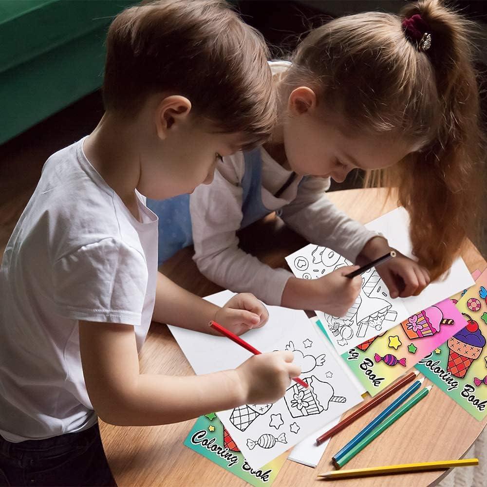 imageArtCreativity 12 pcs 5quot x 7quot Mini Ice Cream Coloring Books for Kids  Summer DessertThemed Bulk Activity Set  Party Favors Travel Size Classroom Supplies Toddler Arts ampamp Crafts Goodie Bag Fillers