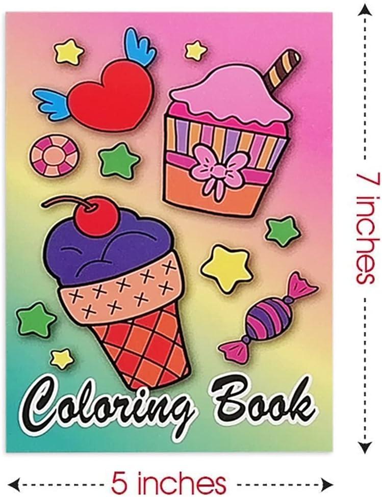 imageArtCreativity 12 pcs 5quot x 7quot Mini Ice Cream Coloring Books for Kids  Summer DessertThemed Bulk Activity Set  Party Favors Travel Size Classroom Supplies Toddler Arts ampamp Crafts Goodie Bag Fillers