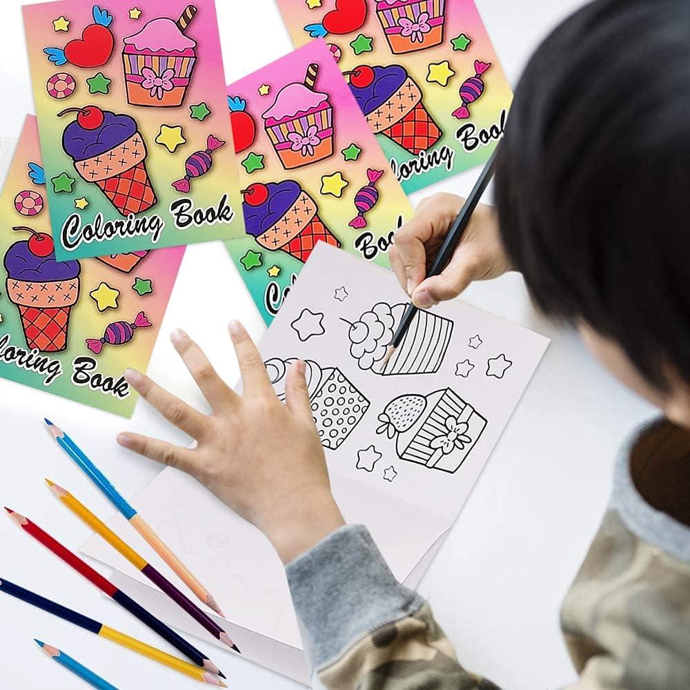 imageArtCreativity 12 pcs 5quot x 7quot Mini Ice Cream Coloring Books for Kids  Summer DessertThemed Bulk Activity Set  Party Favors Travel Size Classroom Supplies Toddler Arts ampamp Crafts Goodie Bag Fillers