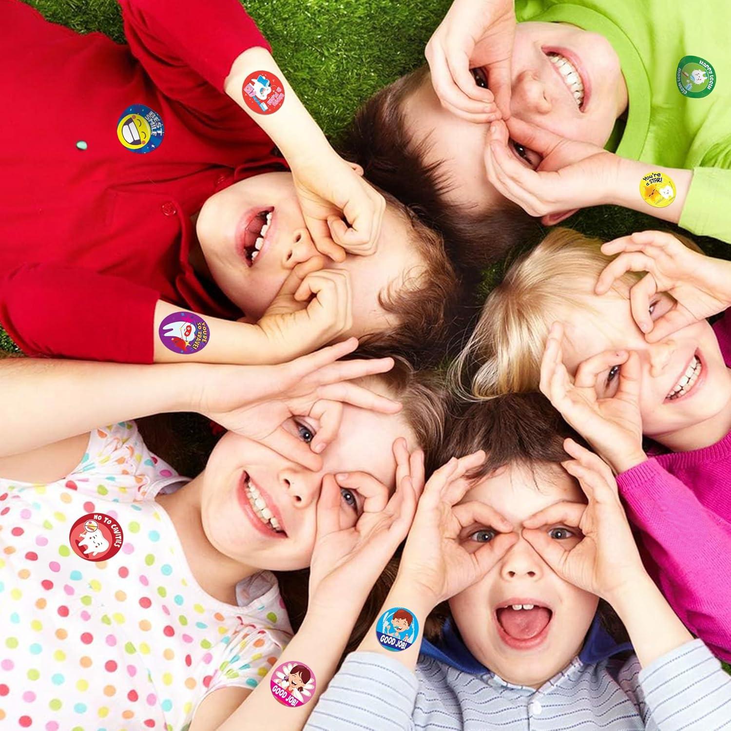 imageArtCreativity Dental Sticker Rolls Assortment Set Includes 500 Dental Themed Stickers Dental Reward Goodie Bag Fillers Party Favors Fun Craft Tool for Children Ages 3