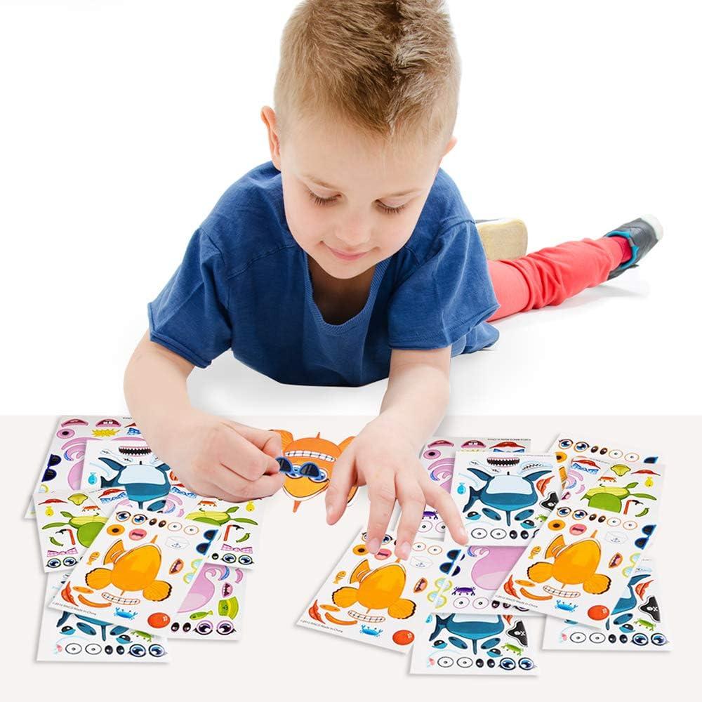 imageArtCreativity Make Your Own Sea Life Sticker Assortment Set of 24 Sheets Unique Arts n Crafts Activity Supplies Kit for Kids Sticker Prize Fun Birthday Party Favor Goodie Bag Filler