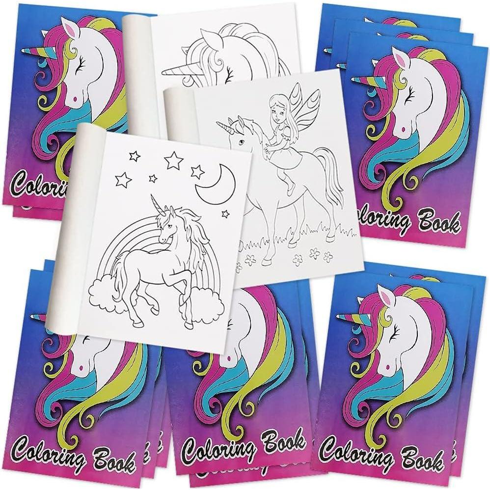 imageArtCreativity Unicorn Coloring Books for Kids Set of 12 5 x 7 Inch Small Color Booklets Fun Treat Prizes Favor Bag Fillers Birthday Party Supplies Art Gifts for Boys and Girls