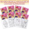 ArtCreativity 12 pcs 5″ x 7″ Mini Ice Cream Coloring Books for Kids – Summer Dessert-Themed Bulk Activity Set – Party Favors, Travel Size, Classroom Supplies, Toddler Arts & Crafts, Goodie Bag Fillers