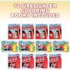 ArtCreativity Firefighter Coloring Books – Pack of 12-8 Paged Assorted Mini Color Booklets, Fun Fireman Goodie Bag Fillers, Birthday Party Favors and Activities for Boys and Girls(Firefighter)
