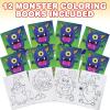 ArtCreativity Monster Coloring Books for Kids, Set of 12, 5 x 7 Inch Small Color Booklets, Fun Treat Prizes, Favor Bag Fillers, Birthday Party Supplies, Art Gifts for Boys and Girls