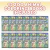 ArtCreativity Zoo Animal Coloring Books for Kids, Pack of 12, 8.25 Inch x 11 Inch Big Color Booklets, Fun Treat Prizes, Favor Bag Fillers, Birthday Party Supplies, Art Gifts for Boys and Girls