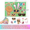Artcreativity 96 Sheets Make Your Own Easter Stickers for Kids, with 6 Designs (Egg, Bunny, Chick), Basket Stuffers, Crafts for Kids