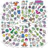 ArtCreativity Alien Stickers Assortment, 100 Sticker Sheets with Over 1000 Space Stickers for Kids, Unique Arts and Crafts Supplies, Outer Space Birthday Party Favors, Galaxy Goodie Bag Fillers