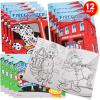 ArtCreativity Firefighter Coloring Books – Pack of 12-8 Paged Assorted Mini Color Booklets, Fun Fireman Goodie Bag Fillers, Birthday Party Favors and Activities for Boys and Girls(Firefighter)