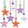 ArtCreativity Star Sand Art Bottle Necklaces, Pack of 12, Sand Art Craft Kit with Shaped Bottles, Craft Party Supplies and Party Favors for Kids – Sand Sold Separately (Star)