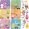 Artcreativity 96 Sheets Make Your Own Easter Stickers for Kids, with 6 Designs (Egg, Bunny, Chick), Basket Stuffers, Crafts for Kids