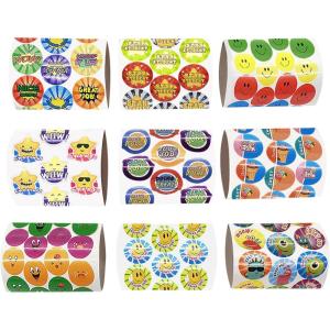 ArtCreativity Teacher Reward Stickers for Kids – 9 Rolls with Over 600 Stickers – Bulk Positive Reinforcement Student Rewards – Classroom Prize – Elementary, Kindergarten, Preschool School Supplies