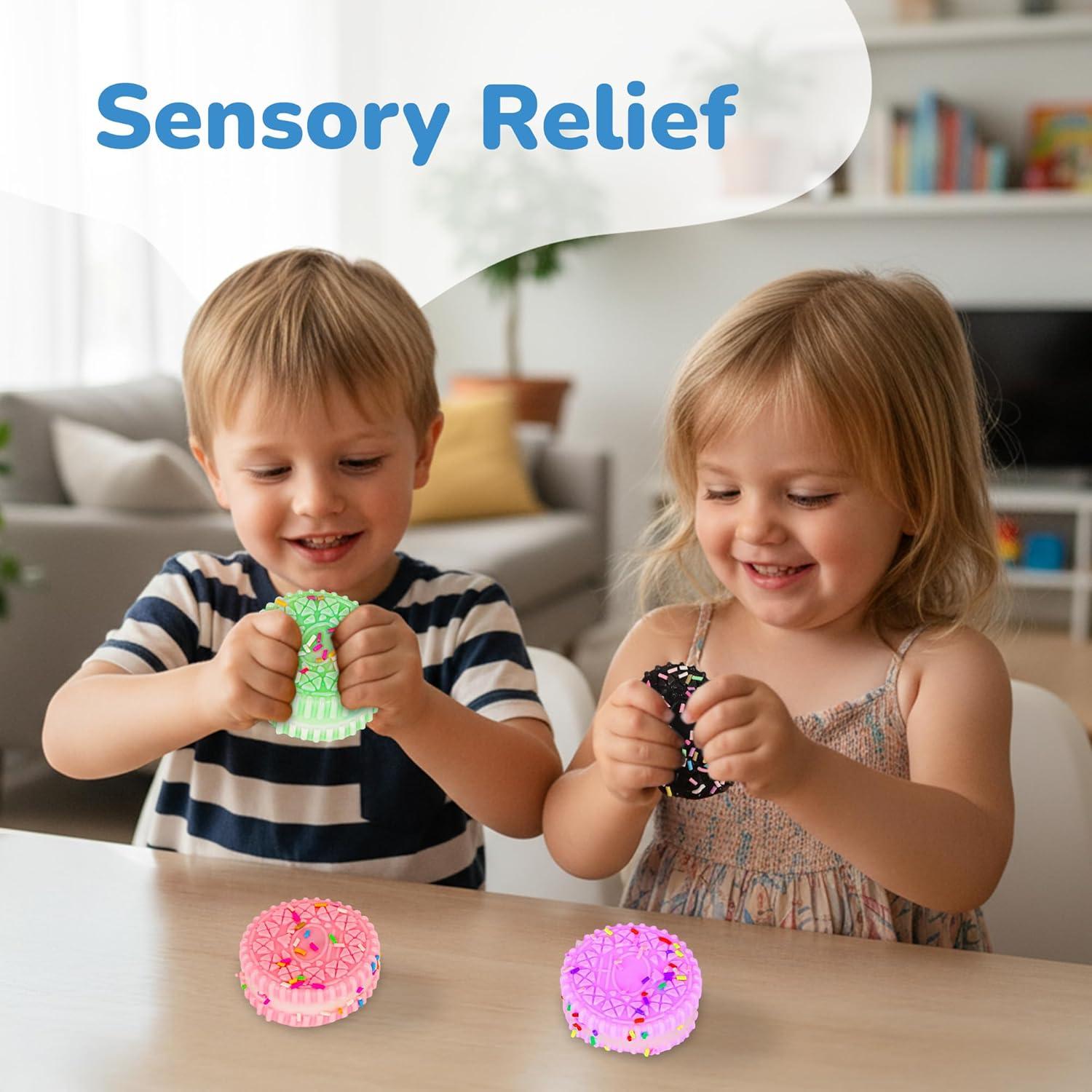 imageArtCreativity Squishy Treats Fidget Toys for Kids and Adults  4 Pack  Super Soft Squishy Dessert Include Sandwich Cookie Donut Croissant and Waffle  Squeeze Toys for Stress Relief and AnxietySquishy Cookies