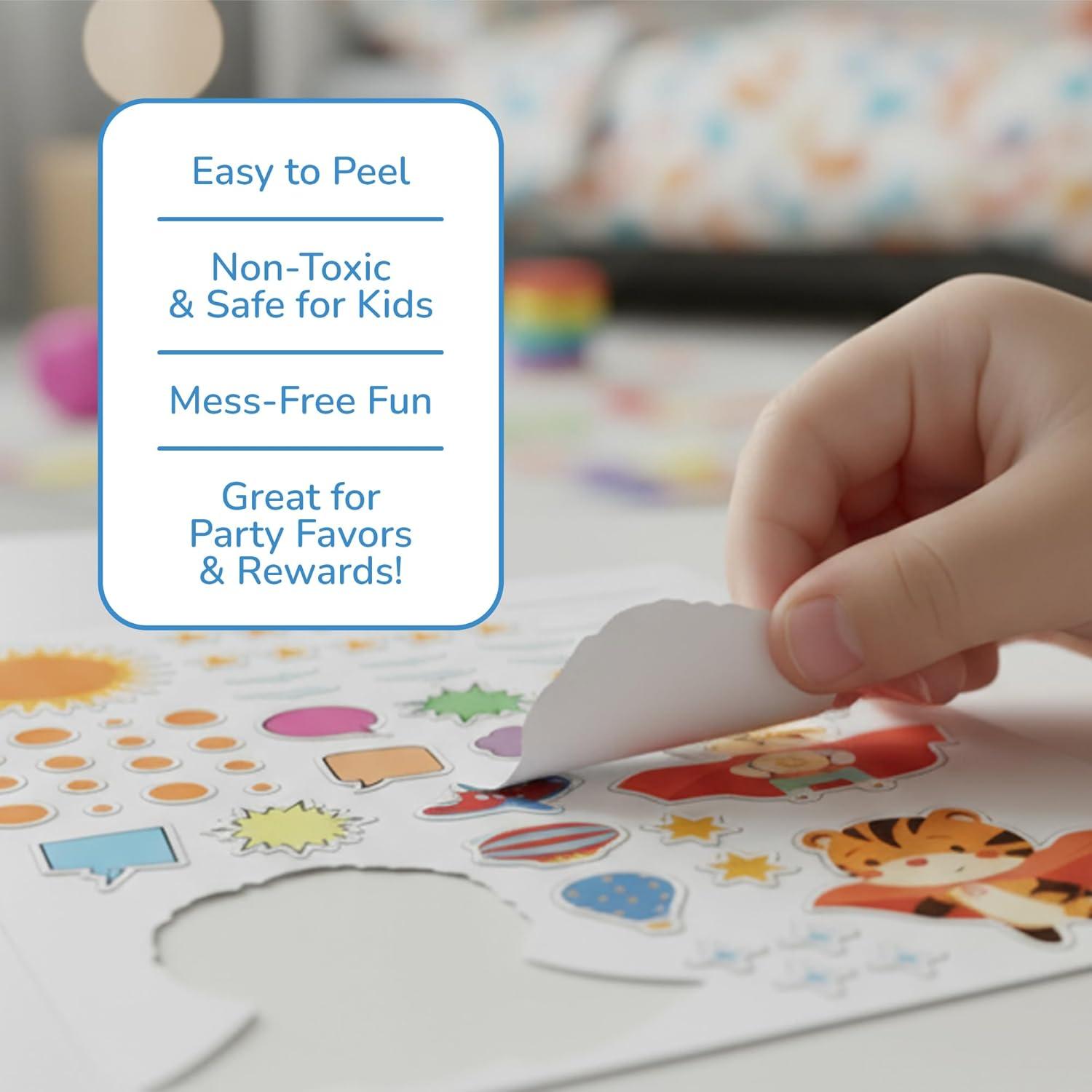 imageArtCreativity Sticker Activity Book for Kids and Adults  600 Creative Stickers 12 Unique Scenes ampamp Coloring Book Pages  Toddler Road Airplane Travel Essentials  Fun Craft Gift for Boys and Girls