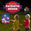 ArtCreativity 2 in 1 Bean Bag Toss Game for Kids and Sticky Ball Darts Game – Outdoor Kids Games Ages 3-4 – Kids Cornhole Game Set with American Patriotic Theme