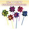ArtCreativity Pinwheels Set, Pack of 12 – Assorted Colors – Pinwheels for Yard and Garden, Fun Carnival Toys and Party Favor – Garden Spinning Windmill – Amazing Gift Idea for Boys and Girls Ages 3+