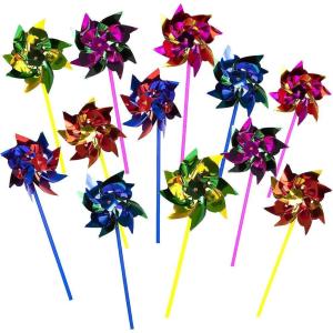 ArtCreativity Pinwheels Set, Pack of 12 – Assorted Colors – Pinwheels for Yard and Garden, Fun Carnival Toys and Party Favor – Garden Spinning Windmill – Amazing Gift Idea for Boys and Girls Ages 3+