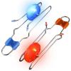ArtCreativity Retro Light Up Gyro Wheels Set for Kids- Includes 6, 8.5 Inch Rail Twisters, Mesmerizing Spinning and Lighting Effects Design- Top Fun Gift for Boys and Girls(2 Pack [Blue – Red])