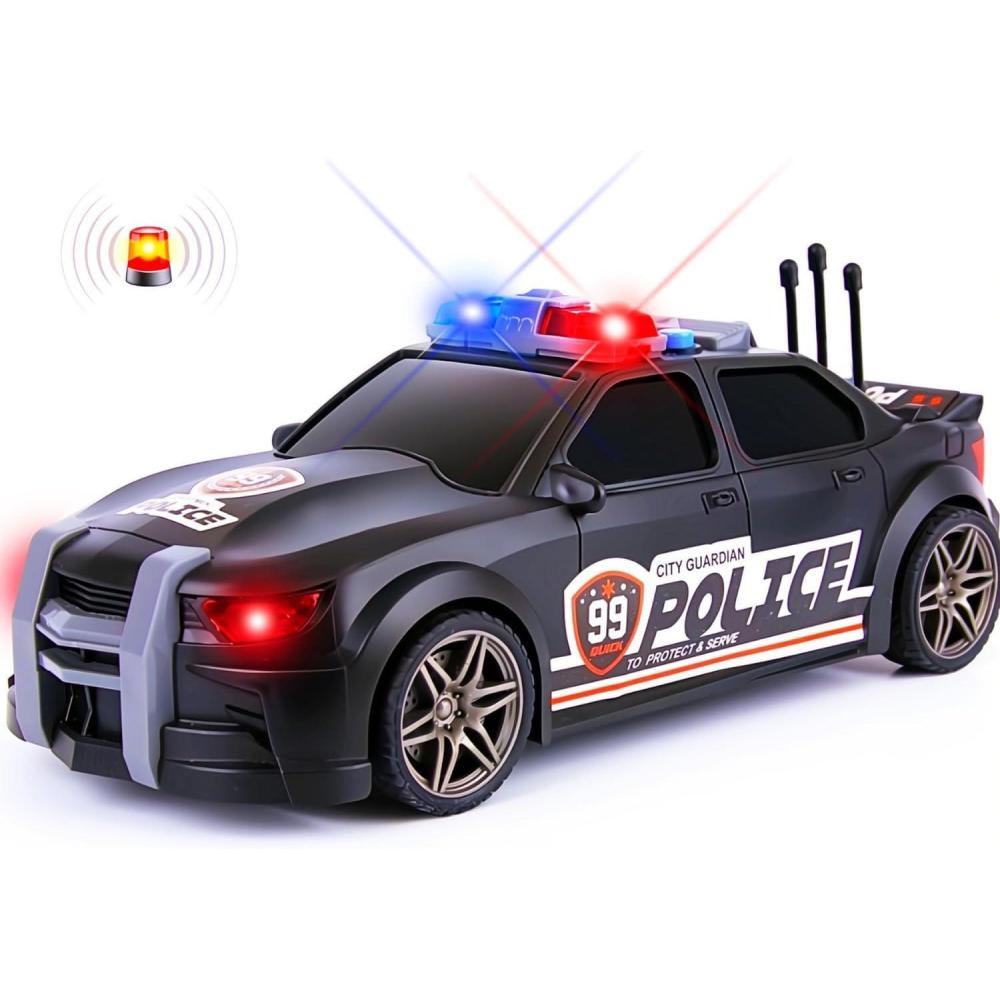 imageArtCreativity Police Car Toy  Cop Car 120 Scale Flashing Rooftop Lights and Headlights and Siren Openable Trunk and FrictionPowered Motion Large Police Cars for Kids Ages 48