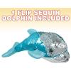 ArtCreativity Flip Sequin Dolphin Plush Toy, 1PC, Soft Stuffed Dolphin with Color Changing Sequins, Cute Home and Nursery Animal Decorations, Calming Fidget Toy for Girls & Boys, 18 Inches