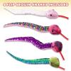 ArtCreativity Flip Sequin Snake Toys for Kids, Set of 4, Plush Snakes with Color Changing Sequins, Jungle Party Supplies, Animal Birthday Favors for Boys and Girls, Cute Nursery Décor, 26 Inches