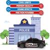 ArtCreativity Police Car Toy – Cop Car 1:20 Scale, Flashing Rooftop Lights and Headlights and Siren, Openable Trunk, and Friction-Powered Motion, Large Police Cars for Kids Ages 4-8
