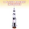 ArtCreativity Saturn Rocket Plush Toy for Kids, 18.5 Inch Space Shuttle Stuffed Toy with Realistic Details, SpaceRoom Décor, NASA Spaceship Nursery Décor, Great Outer Space Toys for Boys & Girls