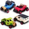 ArtCreativity Diecast Pull Back Cars – Set of 4 Toy Cars – Pull Back Metal Car with Real Rubber Wheels for Better Traction – Powerful Pullback Mechanism – Diecast Toy Cars for Kids Boys Ages 4, 8, 12