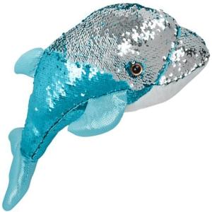 ArtCreativity Flip Sequin Dolphin Plush Toy, 1PC, Soft Stuffed Dolphin with Color Changing Sequins, Cute Home and Nursery Animal Decorations, Calming Fidget Toy for Girls & Boys, 18 Inches