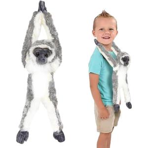 ArtCreativity Hanging Vervet Monkey Plush Toy, 17.5 Inch Stuffed Monkey with Realistic Design, Soft and Huggable, Cute Nursery Decor, Best Birthday Gift for Boys and Girls