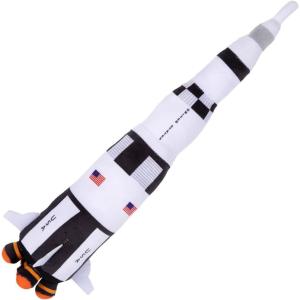 ArtCreativity Saturn Rocket Plush Toy for Kids, 18.5 Inch Space Shuttle Stuffed Toy with Realistic Details, SpaceRoom Décor, NASA Spaceship Nursery Décor, Great Outer Space Toys for Boys & Girls