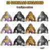 ArtCreativity 12 PK Full-Size Stretchy Gorilla Toys – Squishy Monkey Gorilla Fidget Toys in 4 Colors – 5″x4.25″ – Arms Extend Up to 3 Feet – Animal Sensory Fidget Party Favors for Kids