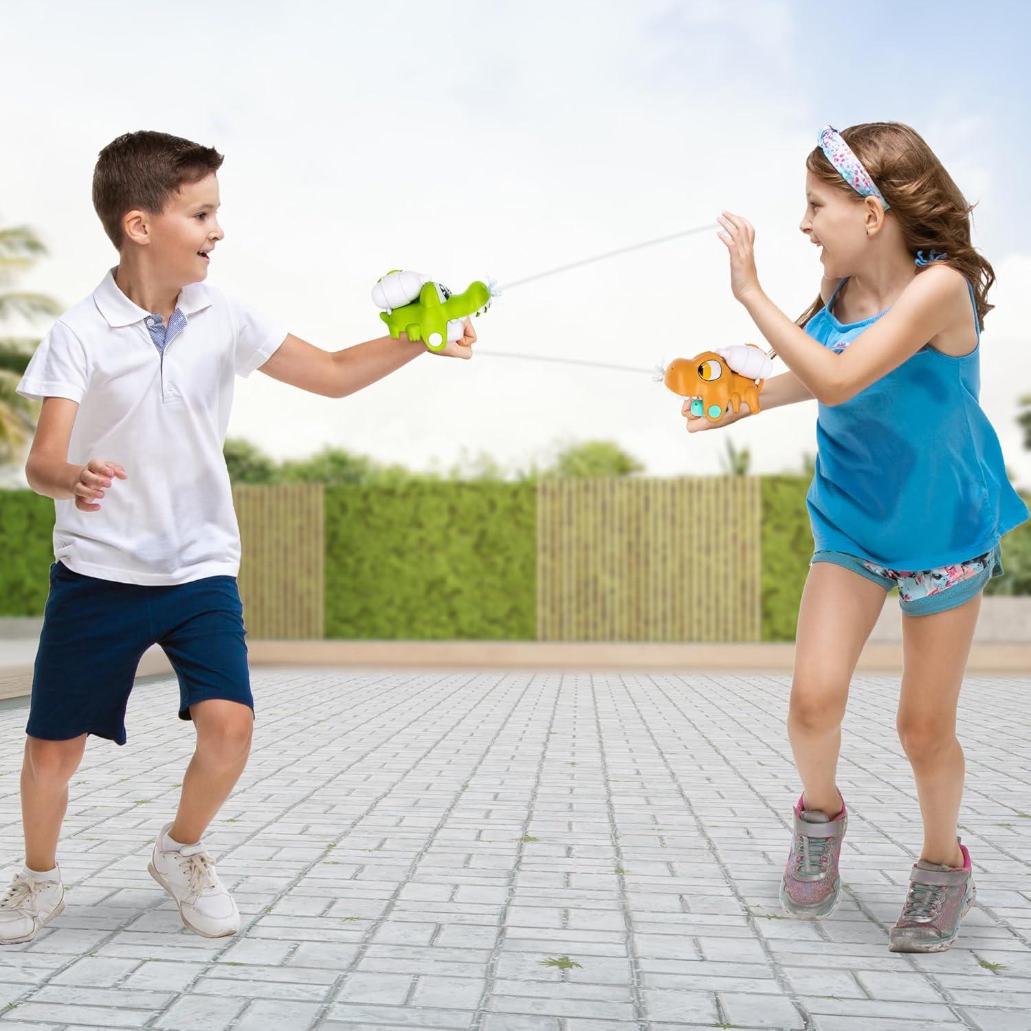 image:imageArtCreativity Squirt Gun for Wrist Set of 2 Small Squirt Guns for Kids Animal Squirt Toys 1 Crocodile and 1 TRex Design Water Squirt Toy for Kids Squirt Guns for Bath or Outdoor Summer Fun