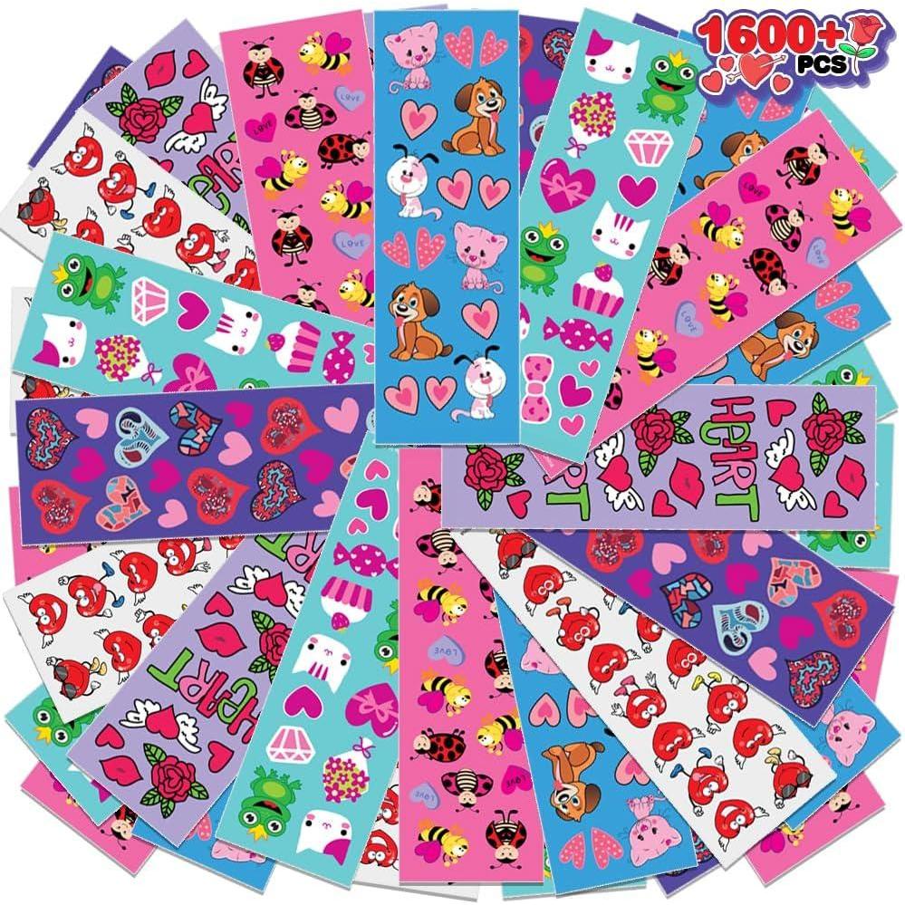 image:imageArtCreativity 1600 Valentines Stickers for Kids with 100 Sticker Sheets Holiday Stickers and Treats Assortment Valentines Party Favors for Boys Girls and Toddlers Gift for Kids Ages 3 4 5 6 7 8