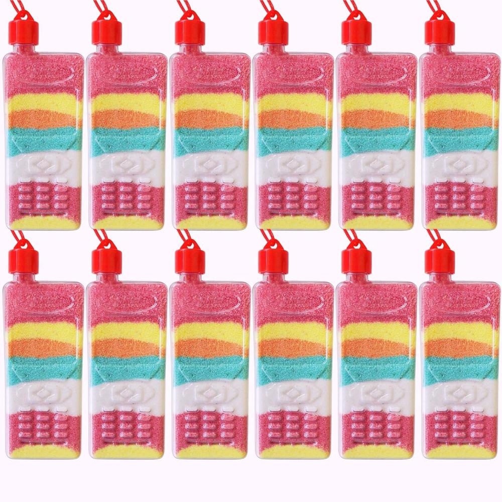 image:imageArtCreativity Cellphone Art Bottle Necklaces Pack of 12 Sand Art Craft Kit with Shaped Bottles Craft Party Supplies and Party Favors for Kids  Sand Sold Separately Cellphone