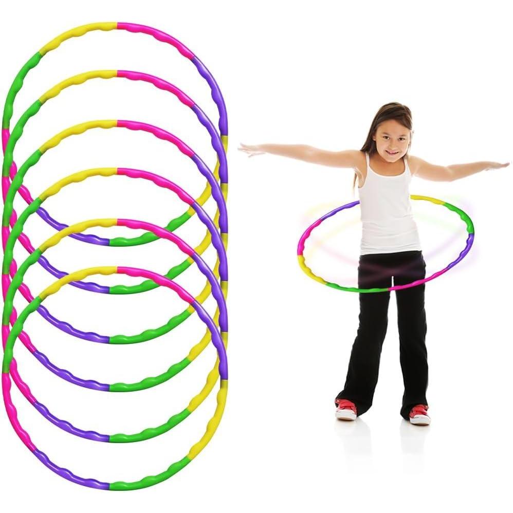 image:imageArtCreativity Hula Hoop for Kids Pack of 6 Adjustable Size Hoola Hoop Toy for Exercise 8 Section Detachable Hoola Hoops Playground Toys for Outdoor Fun Birthday Party Favors for Boys and Girls