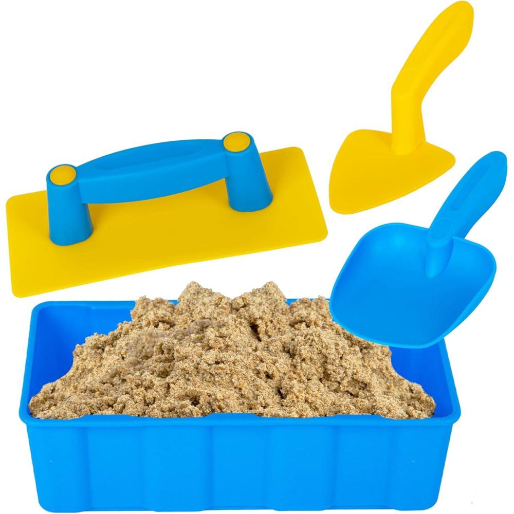 image:imageArtCreativity Sand Brick Maker for Kids 4 Piece Sand Toy Set Outdoor Sand Block Playset for Building with 2 Shovels Sand Brick Mold and Leveler Fun Sand Toys for Boys and Girls