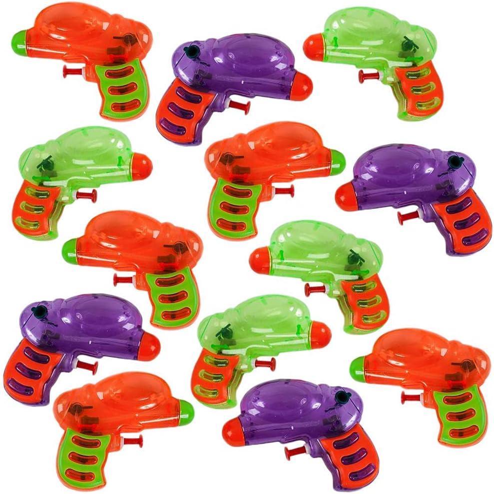 image:imageArtCreativity Two Tone Water Squirters Pack of 12 Assorted Colors Mini Water Squirt Toy Guns for Swimming Pool Beach and Outdoor Summer Fun Cool Birthday Party Favors for Boys and Girls
