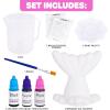 ArtCreativity Mermaid Crystal Growing Craft Kit for Girls With Tail, Powder, Submerging Cup, 3 Dye Bottles, Paintbrush & Paint Tray – Arts and Crafts for Girls 6-8