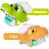 ArtCreativity Squirt Gun for Wrist – Set of 2 Small Squirt Guns for Kids – Animal Squirt Toys – 1 Crocodile and 1 T-Rex Design – Water Squirt Toy for Kids – Squirt Guns for Bath or Outdoor Summer Fun